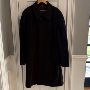 Burberry Men's Dark Brown Wool Trench Coat
